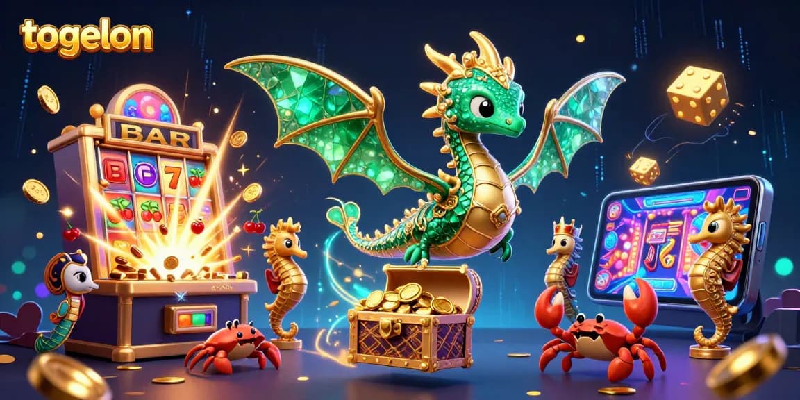 Experience thrilling fun with togelon as a magical sea dragon guards a treasure trove of casino riches.