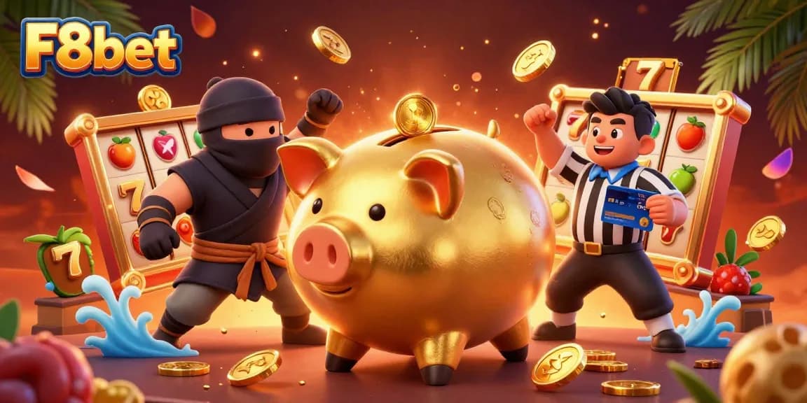 Experience dynamic gameplay with F8bet’s engaging slot elements featuring a sumo wrestler and ninja.