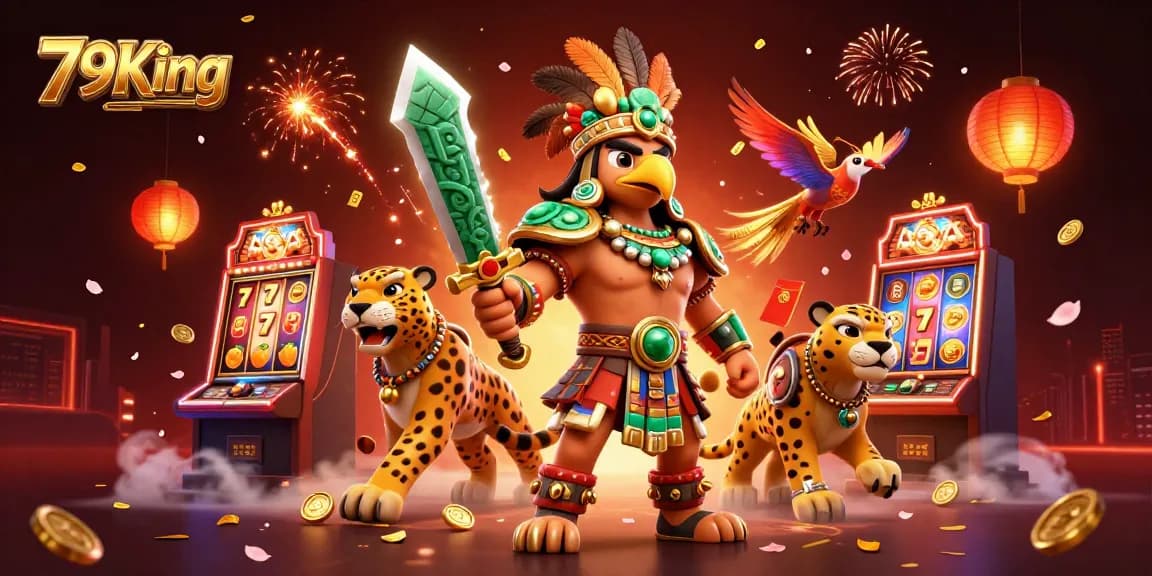 Engage with 79King's thrilling gameplay amid vibrant slot machines and dynamic characters.