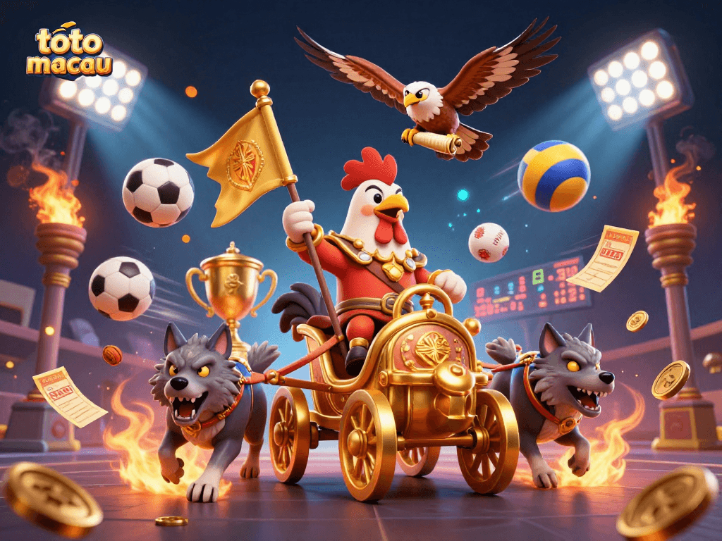 Engage with the thrilling action of toto macau as a rooster warlord commands the gambling arena.