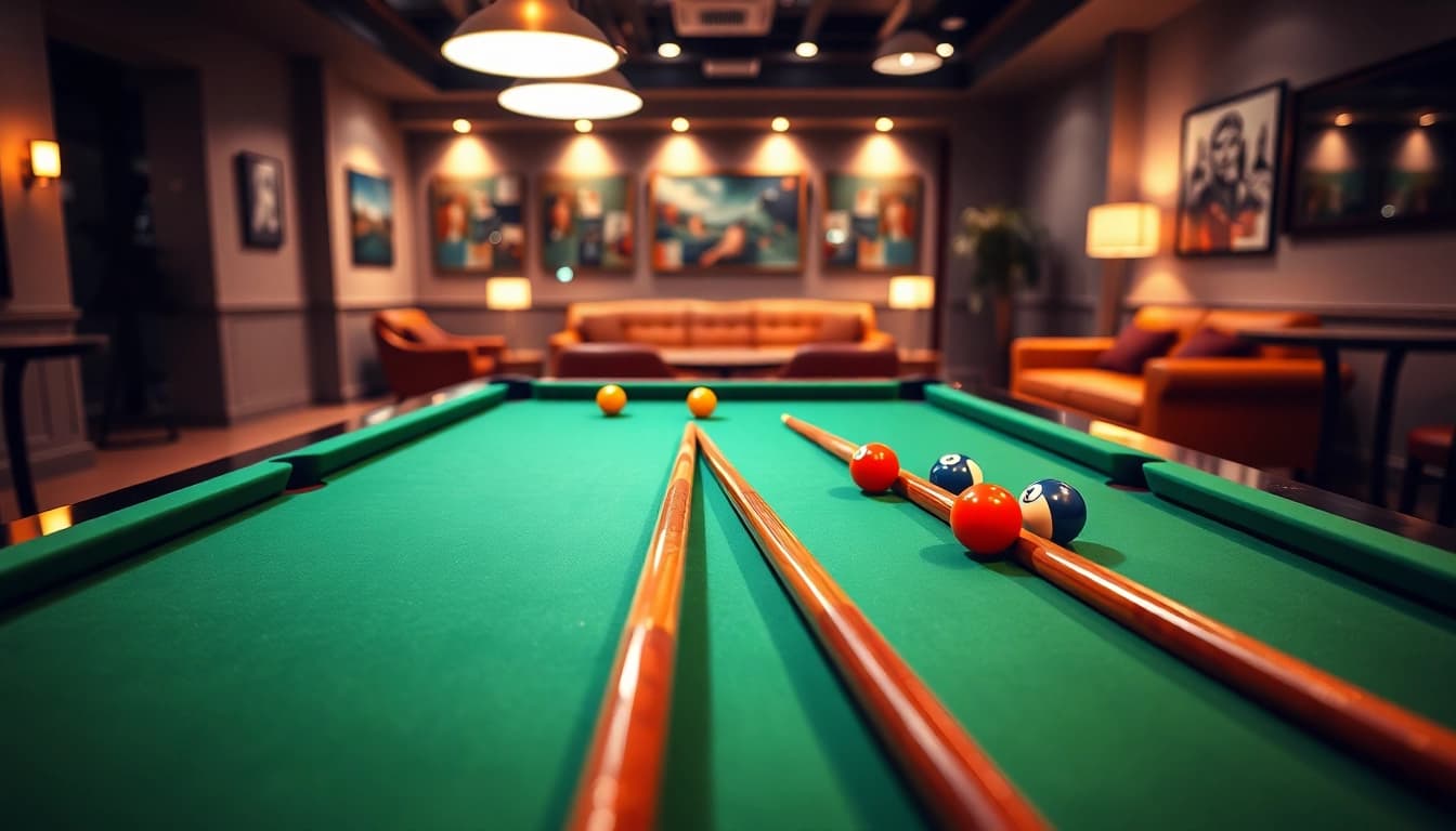 Engaging scene of dfw billiards setup showcasing a polished pool table and vibrant game room atmosphere.