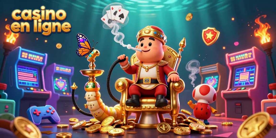 Plongez dans l'univers du casino en ligne avec une illustration captivante de jeu et de magie.