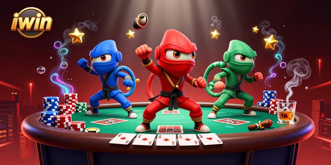 iwin chameleon ninjas showcase poker mastery amid vibrant casino action