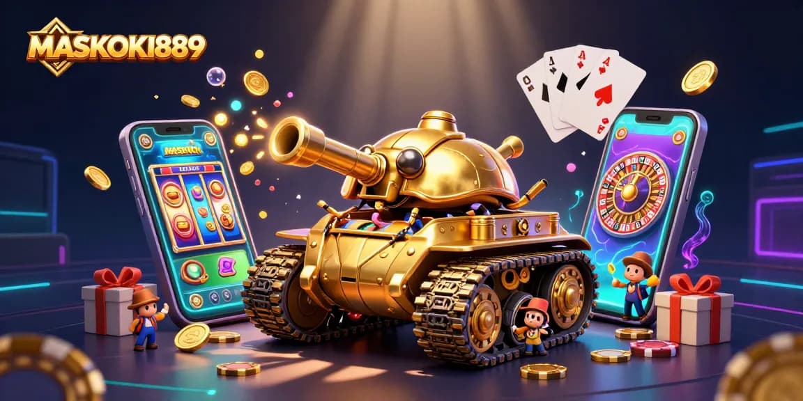 Animate your gaming experience with MASKOKI889's engaging casino elements and vibrant visuals.