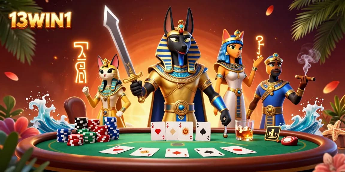 Engage with 13WIN1 by mastering the art of poker through strategy-rich illustrations of gameplay.
