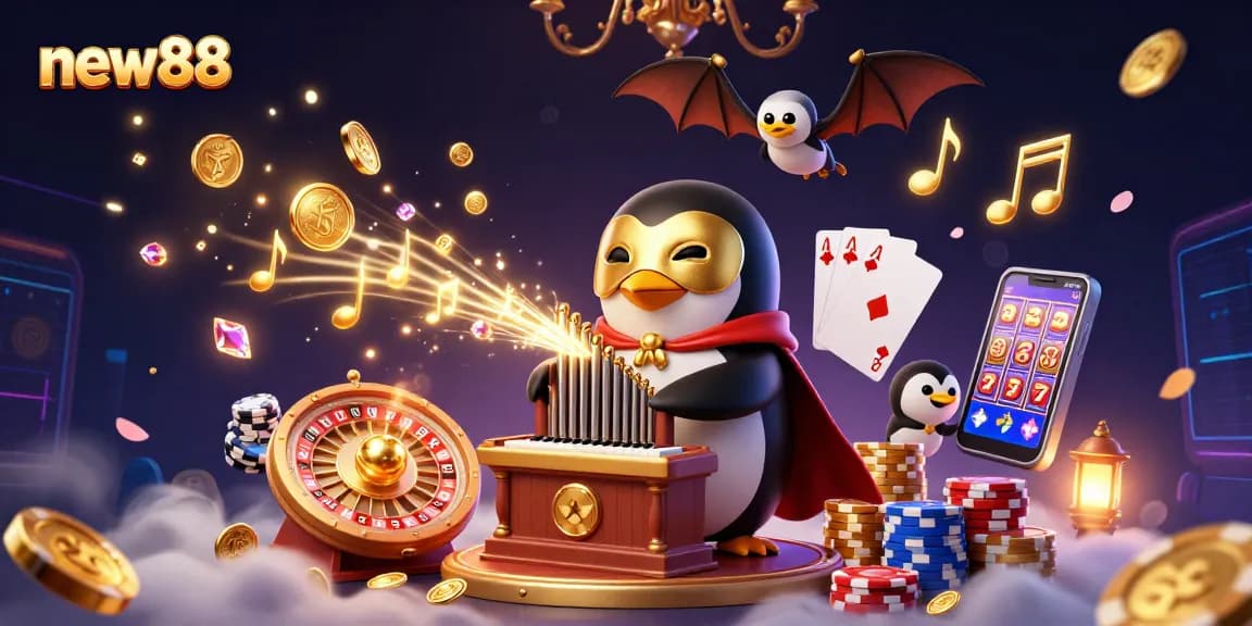 Experience new88's thrilling casino action with 3D characters and dynamic gold rewards.