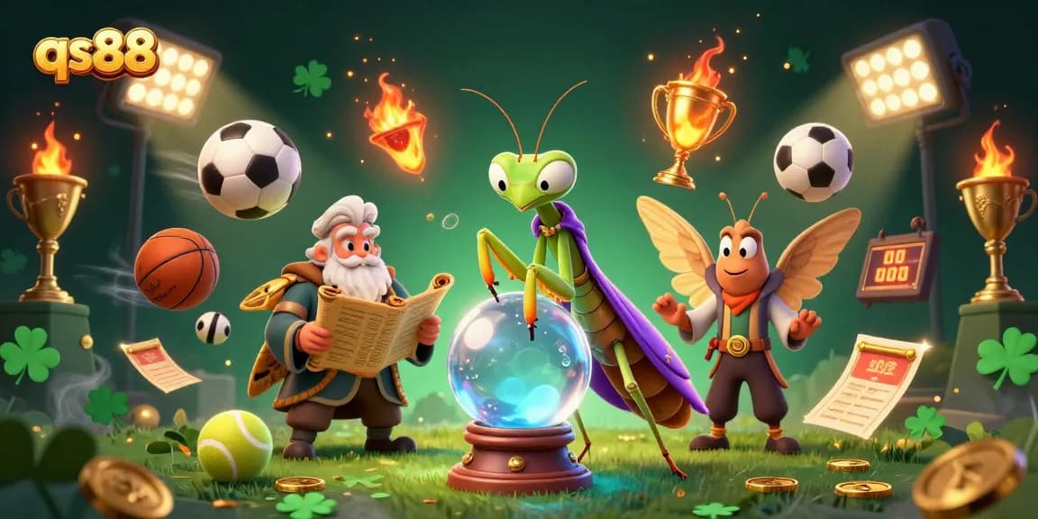 Experience thrilling gambling action with qs88 through a vibrant 3D casino illustration.