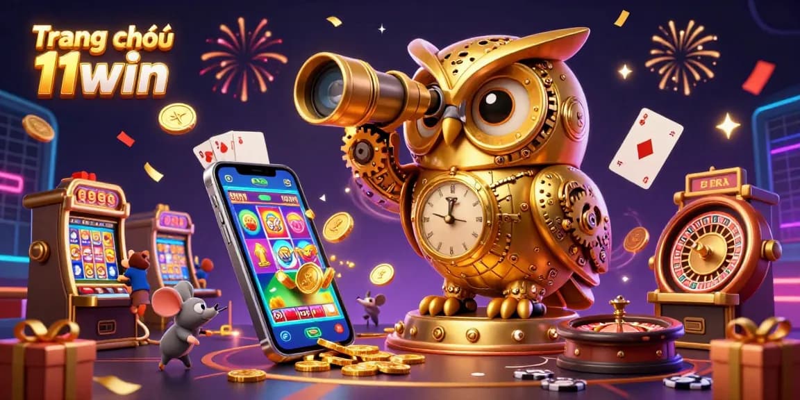 Engage with exciting gaming adventures at Trang chủ 11win, featuring 3D characters and dynamic casino elements.