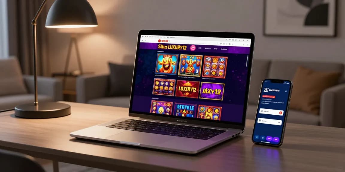 Pengalaman menyenangkan bermain di Situs LUXURY12 dengan laptop modern dan ponsel cerdas.