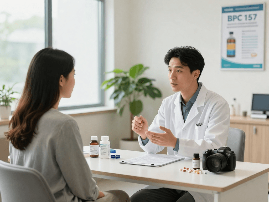 BPC 157 side effects discussion in a modern health facility.