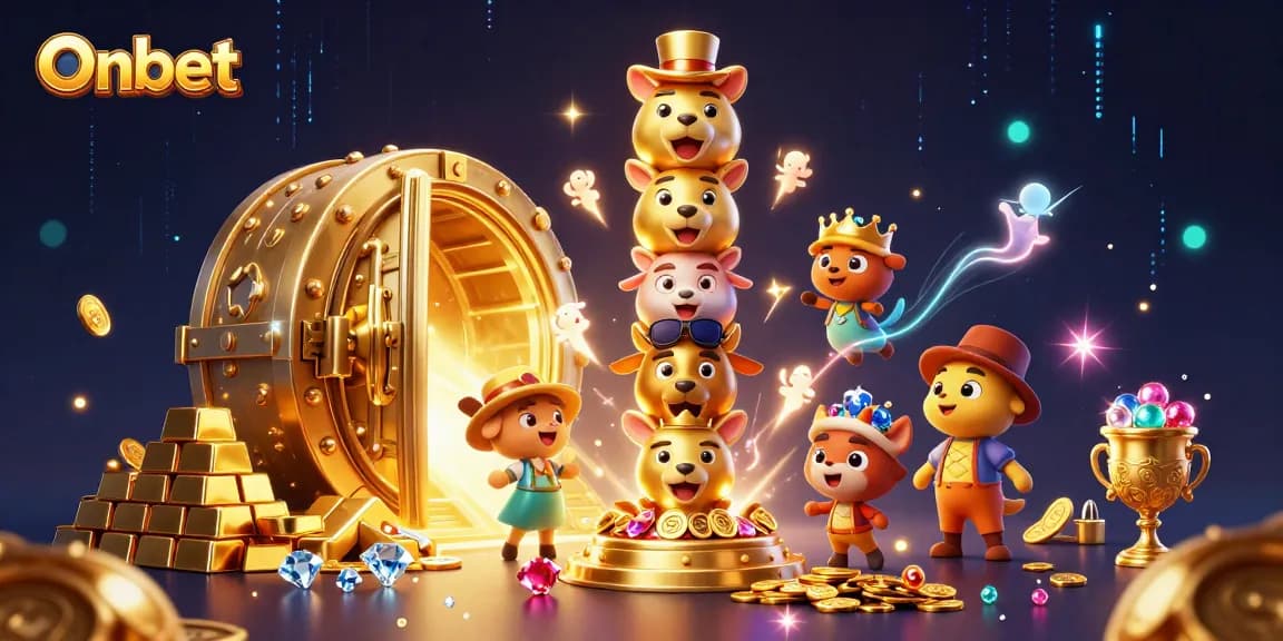 Join the fun at Onbet with vibrant casino games featuring 3D totem and treasure elements.