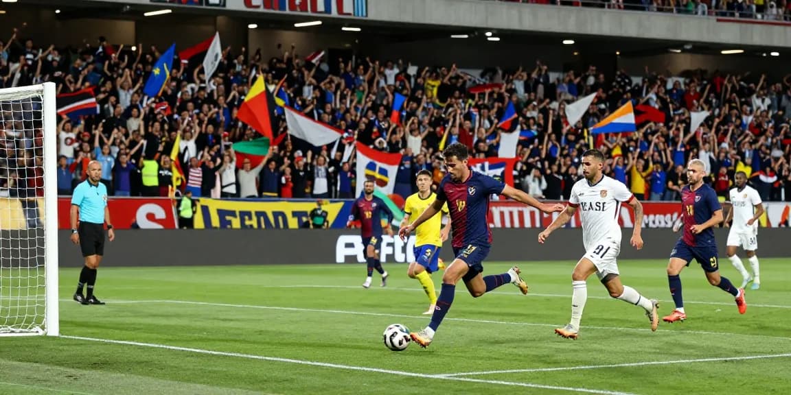 Exciting kora live soccer match scene showcasing players in action.
