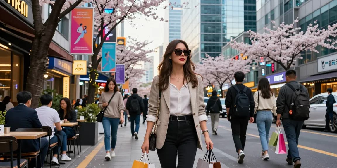 강남 세이렌의 유행을 반영한 패셔너블한 여성과 도시 생활