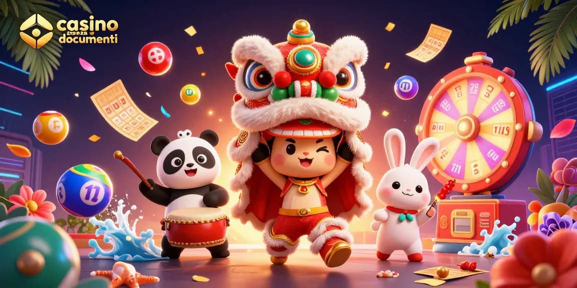 Scopri il mondo del casino senza documenti con il nostro fantastico design animato di lotterie e giochi.