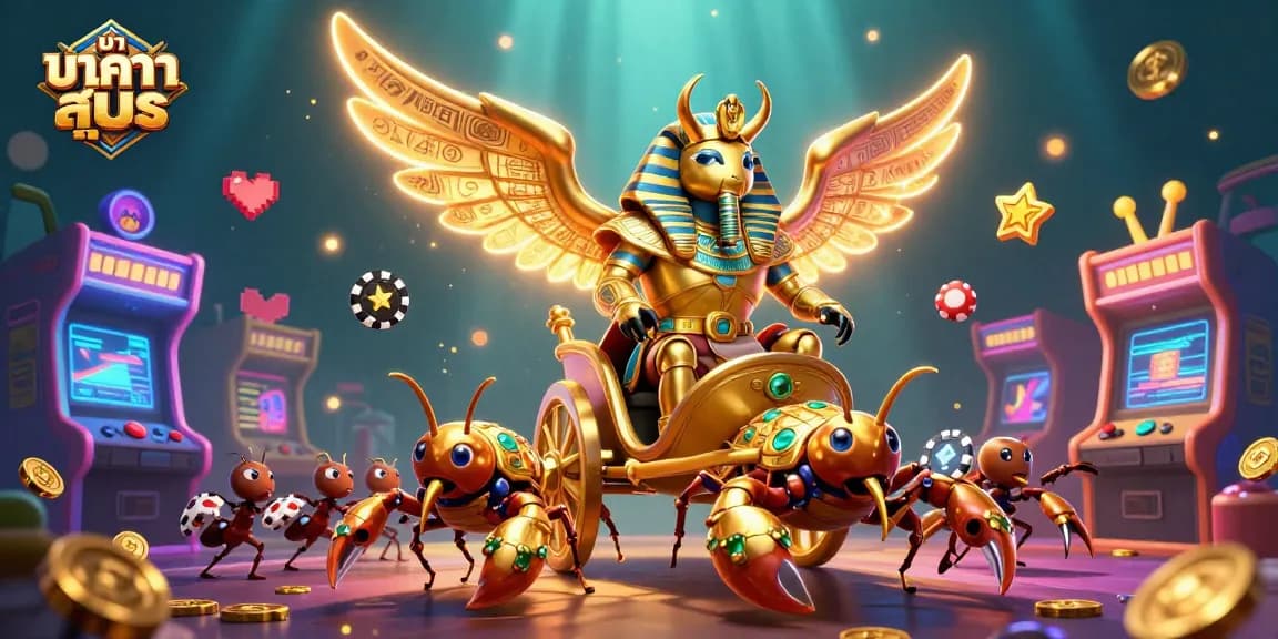 Engage in winning with บา ค่า ร่า สูตร and vibrant casino-themed illustration.