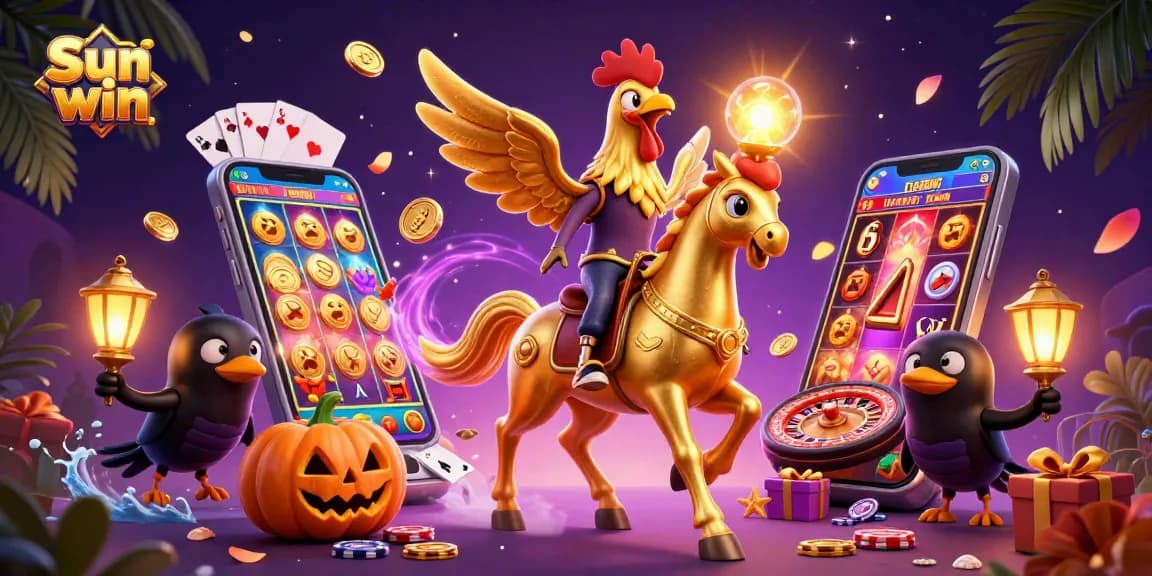 Experience the excitement of Sun win, a vibrant casino scene filled with engaging games and winning opportunities.