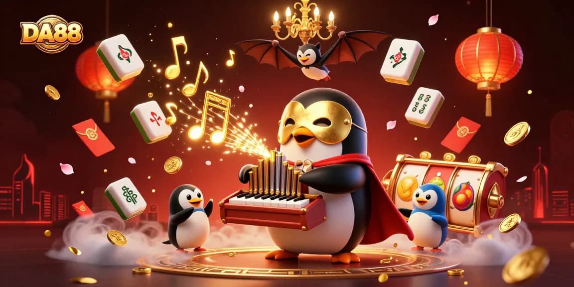Engage with DA88's dynamic casino atmosphere illustrated in vibrant 3D detail.