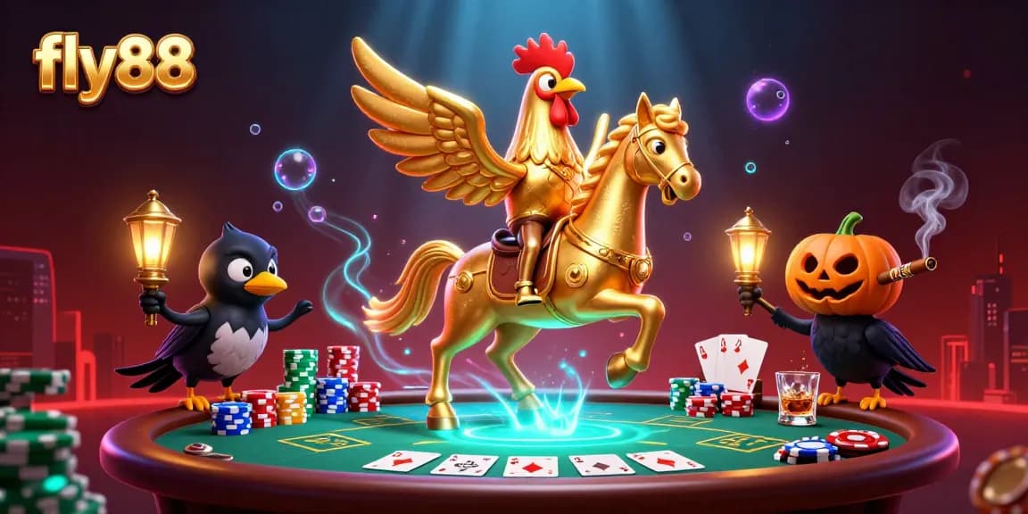 Engage in seamless gameplay at fly88 with a golden rooster at the midnight casino!