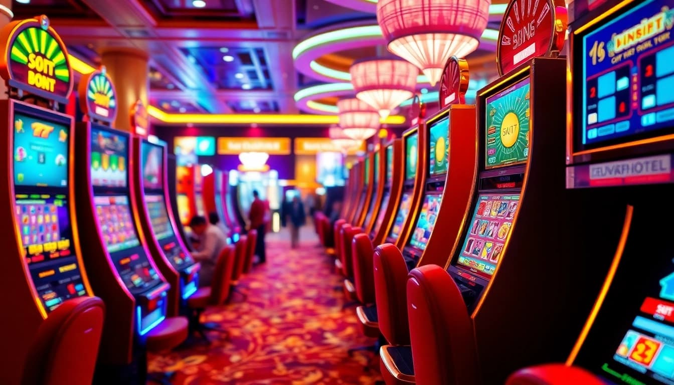 slot များကို ပြသနေသော ကာစီနို၏ စိတ်လှုပ်ရှားမှုကို ဖျော်ဖြေရန် အားသာချက် တော့!
