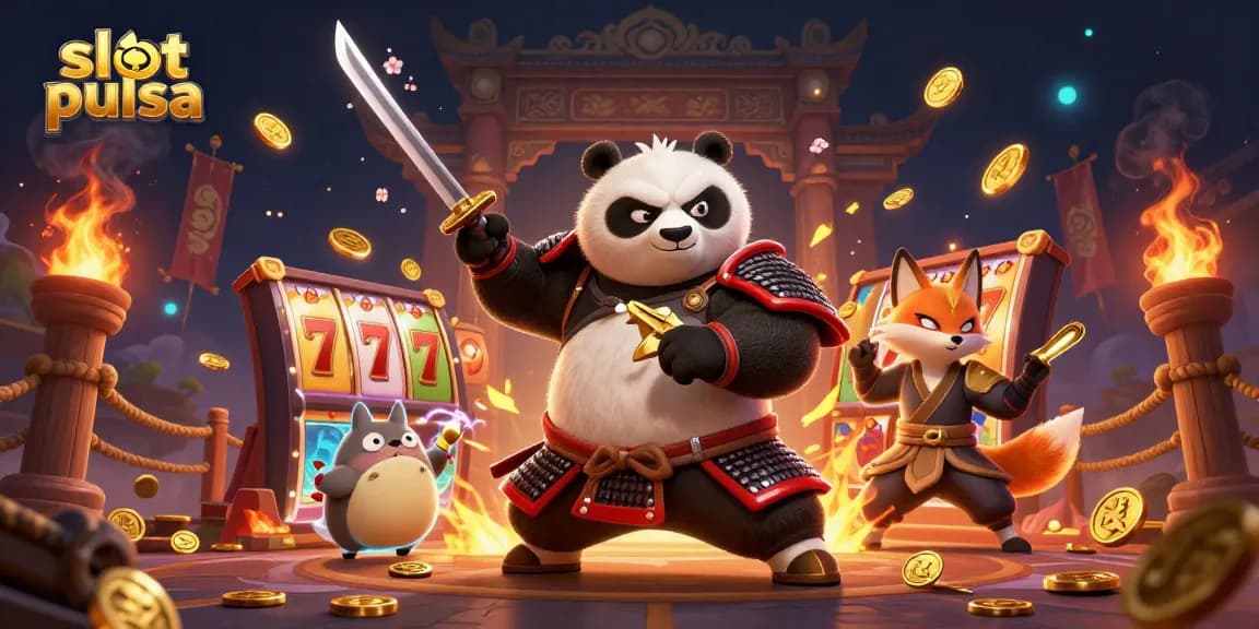 Engage with slot pulsa featuring a samurai panda, ninja fox, and spirit tanuki, enhancing your gaming experience.