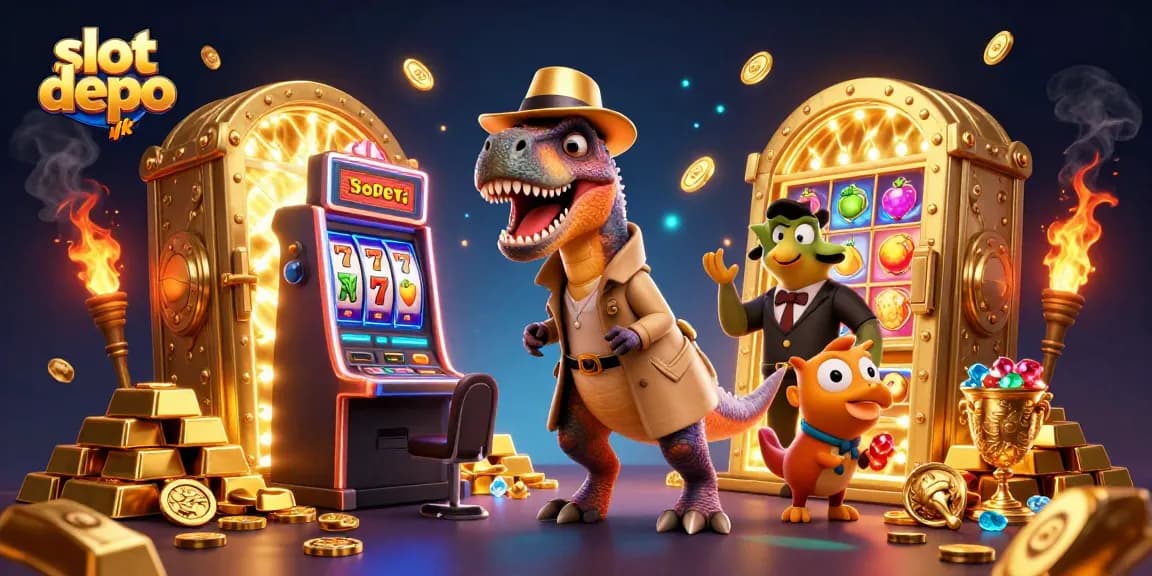 Experience thrilling slot depo 1k magic with a velociraptor winning at the casino!