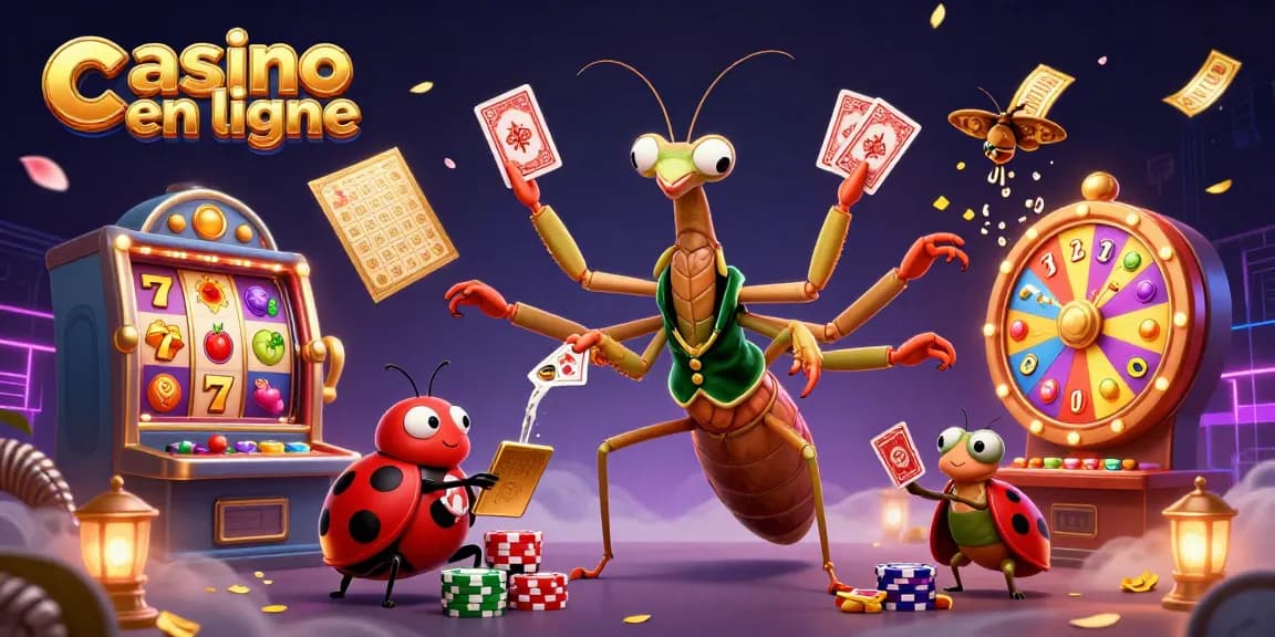 Appréciez l'ambiance animée du casino en ligne avec ce personnage preneur de cartes, gérant un spectacle de gains et de loteries.