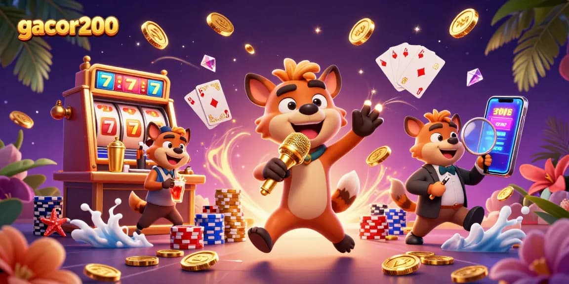 Gacor200 menampilkan slot mesin yang berputar dan komedi kasino yang menghibur untuk para penjudi.