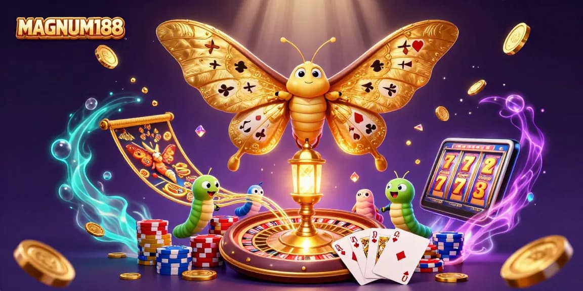 Spin to win at MAGNUM188 with stunning visuals of casino elements and dynamic gameplay.