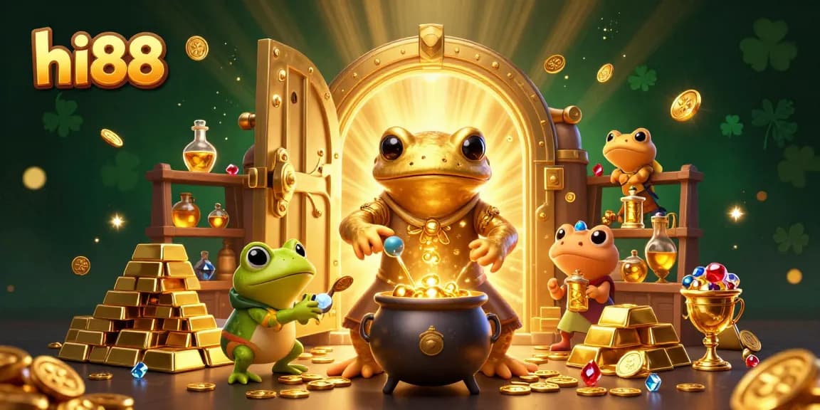Experience thrilling gameplay at hi88 with golden coins and a vibrant casino atmosphere.