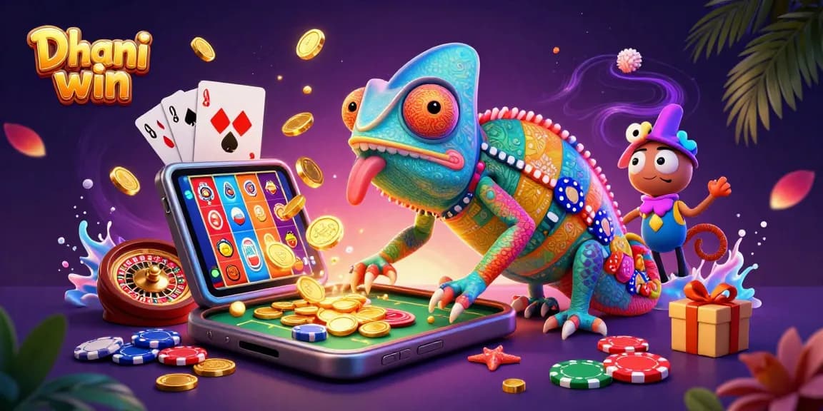 Dhani win's vibrant gaming scene showcases exciting features like colorful slots, poker, and dynamic rewards.