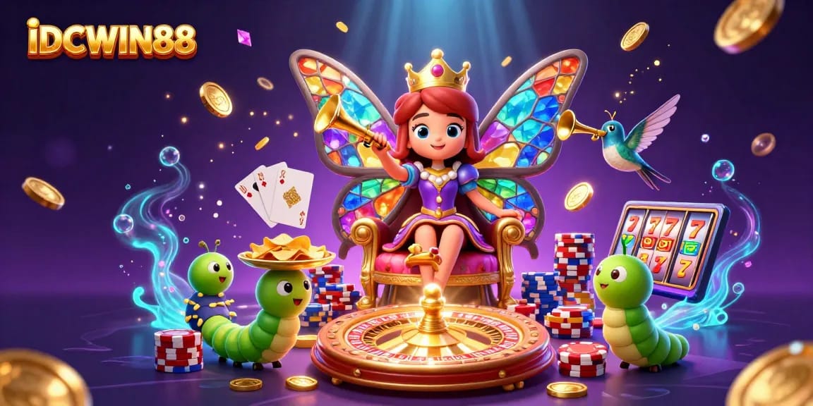 Experience exciting wins with IDCWIN88's vibrant casino scene featuring rich details and dynamic gaming elements.