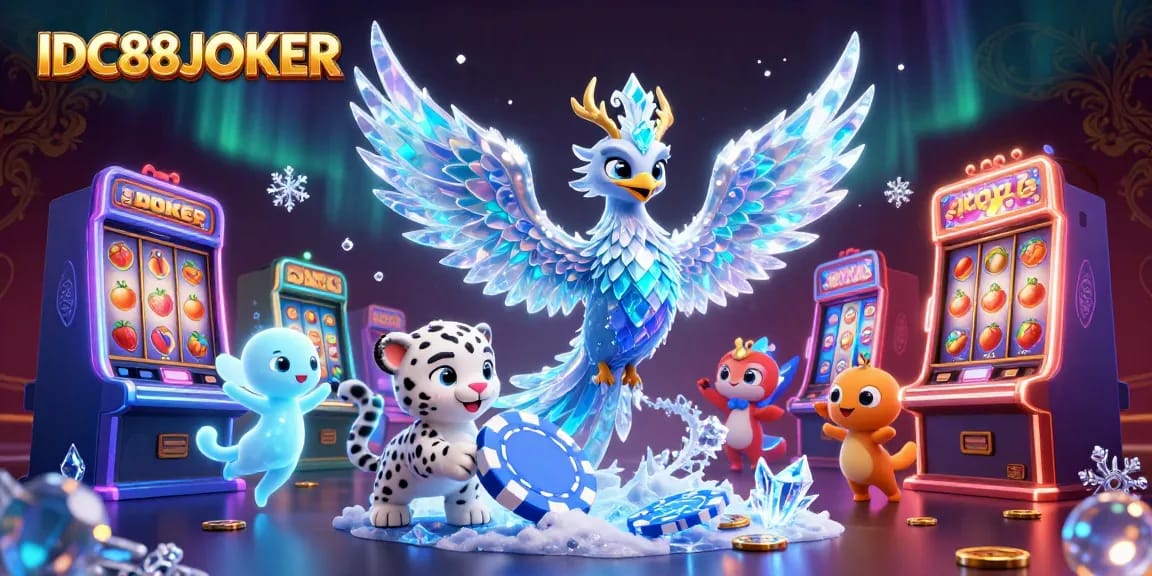 Experience the excitement of gaming with IDC88JOKER's flashy slot machines and enchanting ice-themed characters.