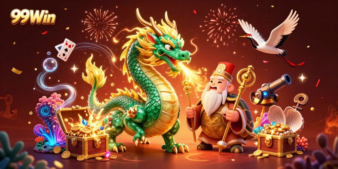 Engage in exciting gameplay at 99Win with lively characters and vibrant casino game elements