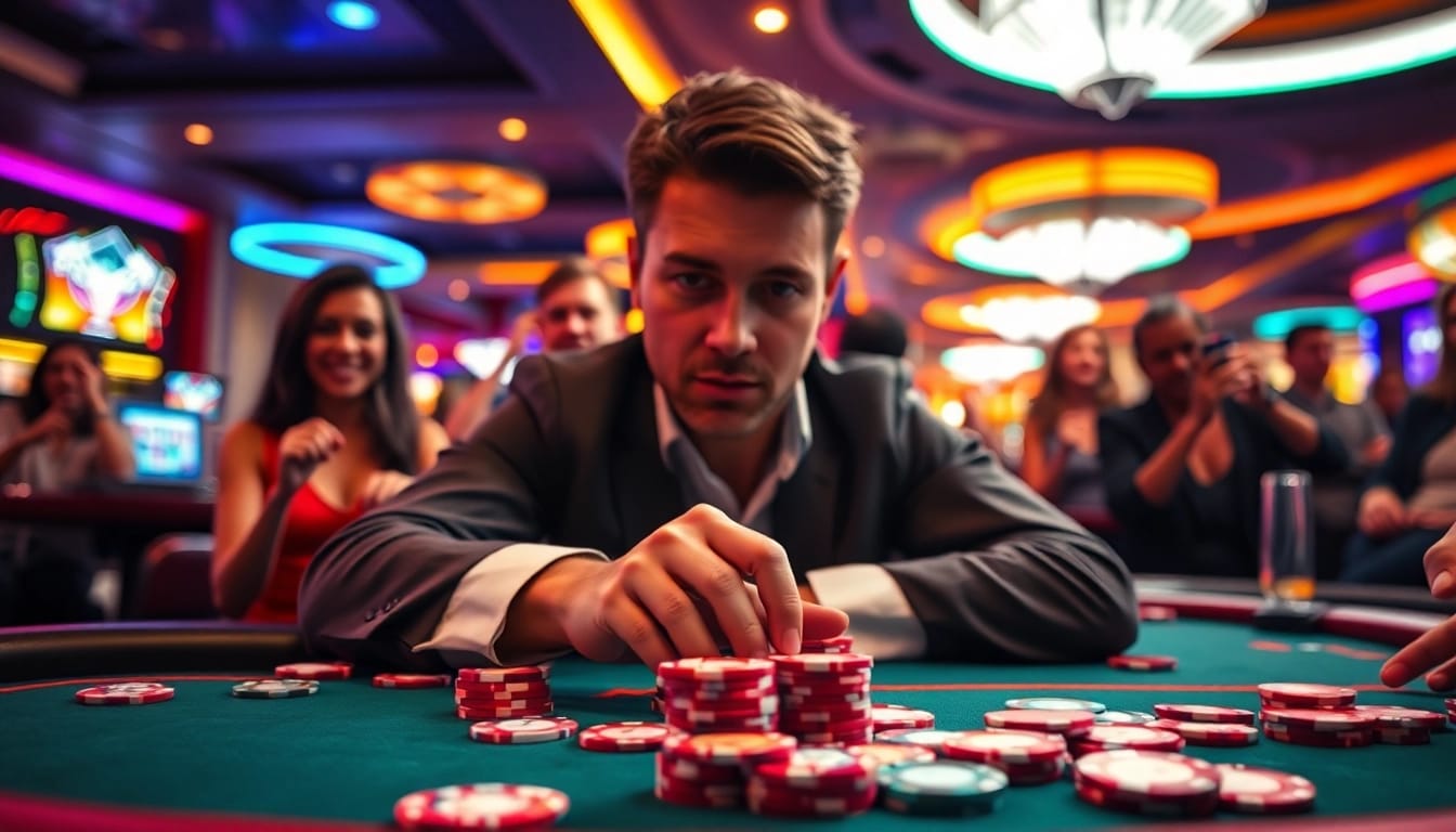 Bermain dengan pgbet di meja poker yang penuh semangat dan warna.