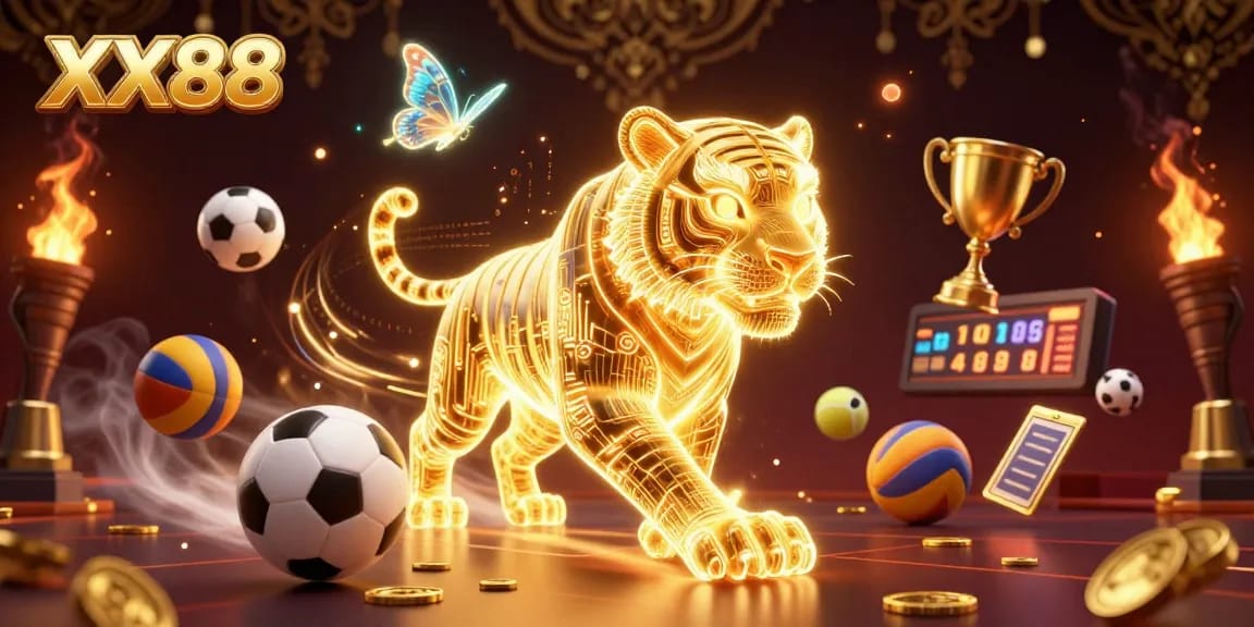 Experience dynamic gaming with XX88 in a vibrant digital casino atmosphere.