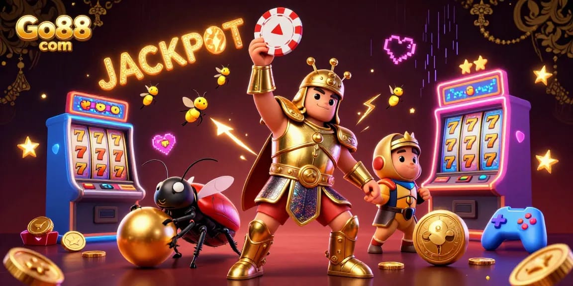 Engage in thrilling gameplay at Go88 com with vibrant characters and dynamic casino elements.