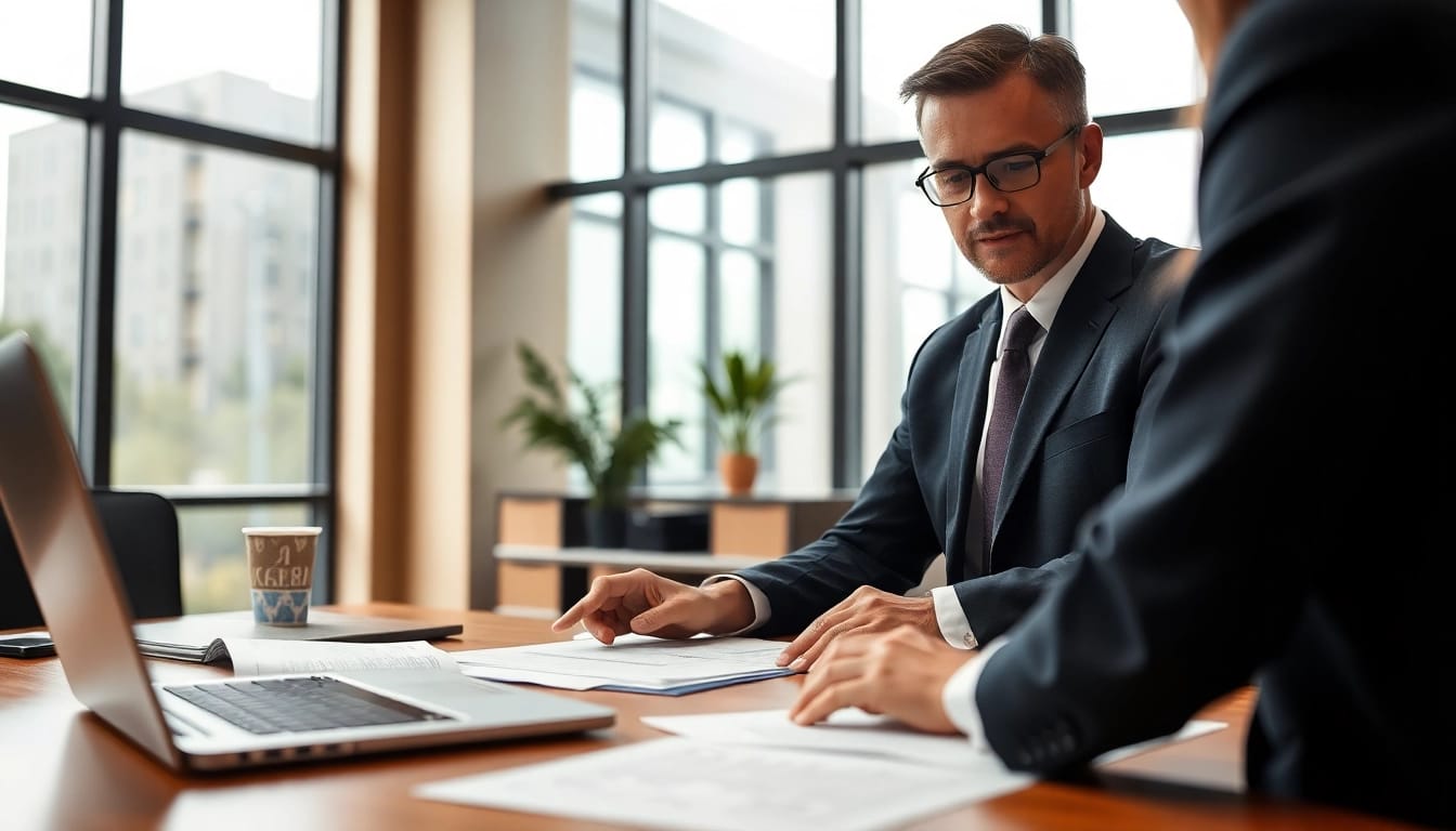 Engaging consultation with a Houston Legal Malpractice Lawyer in an inviting office.