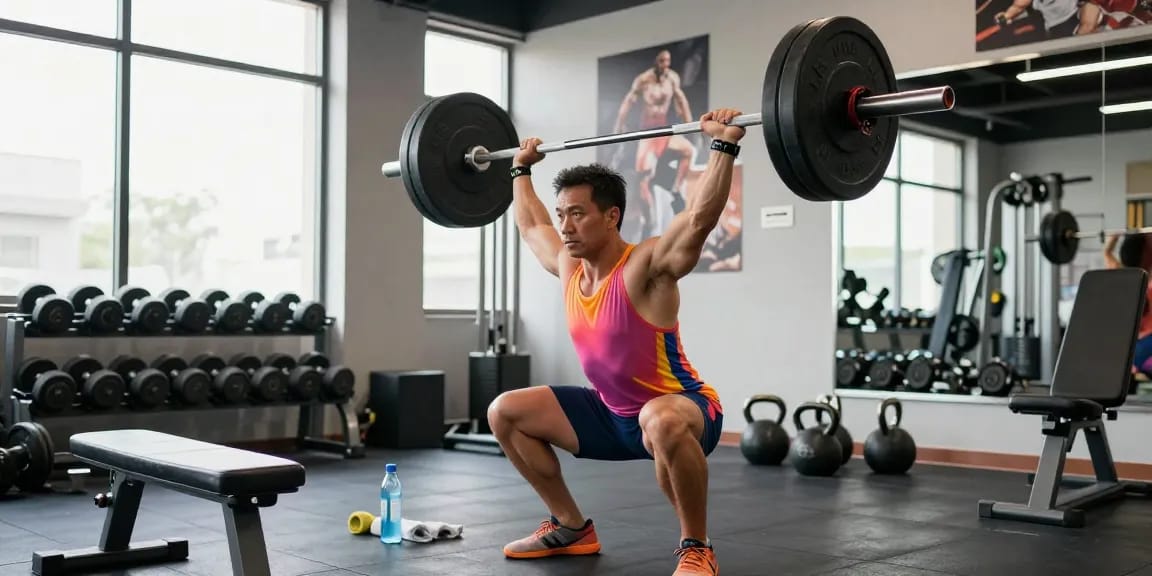 Prime Pharma Steroids showcased through a dedicated bodybuilder lifting weights in a vibrant gym setting, emphasizing fitness and strength.