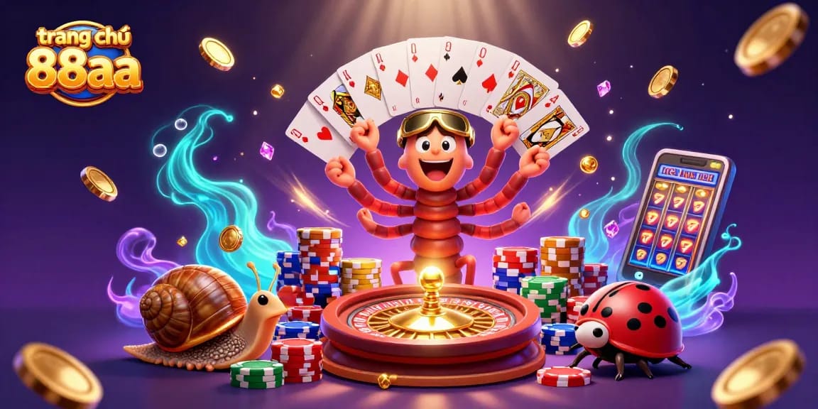 Experience the excitement at trang chủ 88aa with a colorful 3D casino scene featuring dynamic characters and rich casino elements.