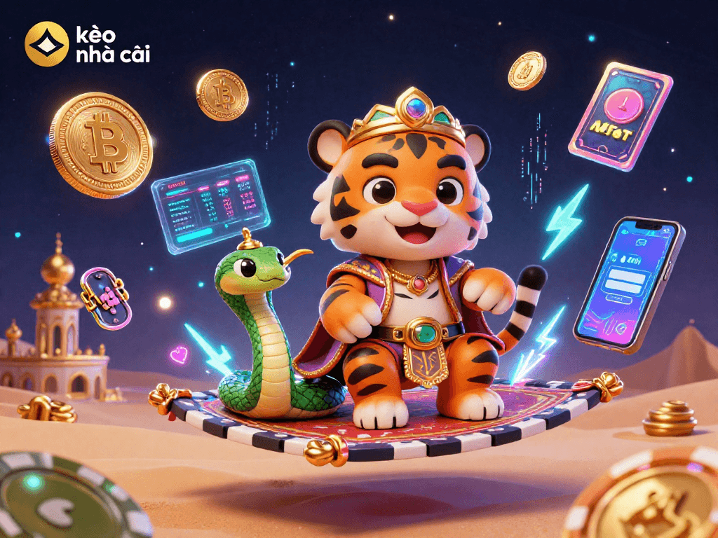 Join the excitement with kèo nhà cái as the tiger sultan and genie snake explore the vibrant digital gaming world.