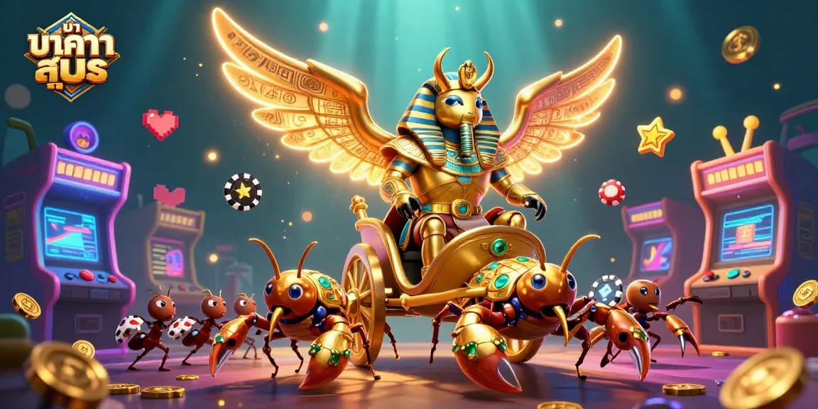Engage in winning with บา ค่า ร่า สูตร and vibrant casino-themed illustration.