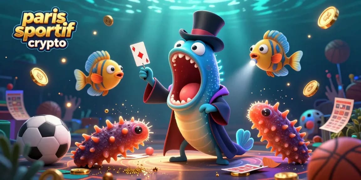 Regardez les paris sportifs crypto avec des personnages marins captivants comme un poisson-lanterne.