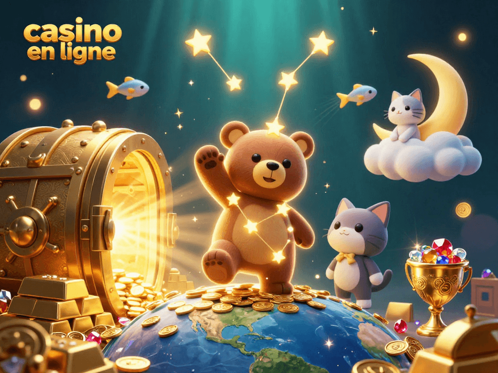 Gagnez au casino en ligne avec des étoiles, des pièces d'or et des personnages fantastiques