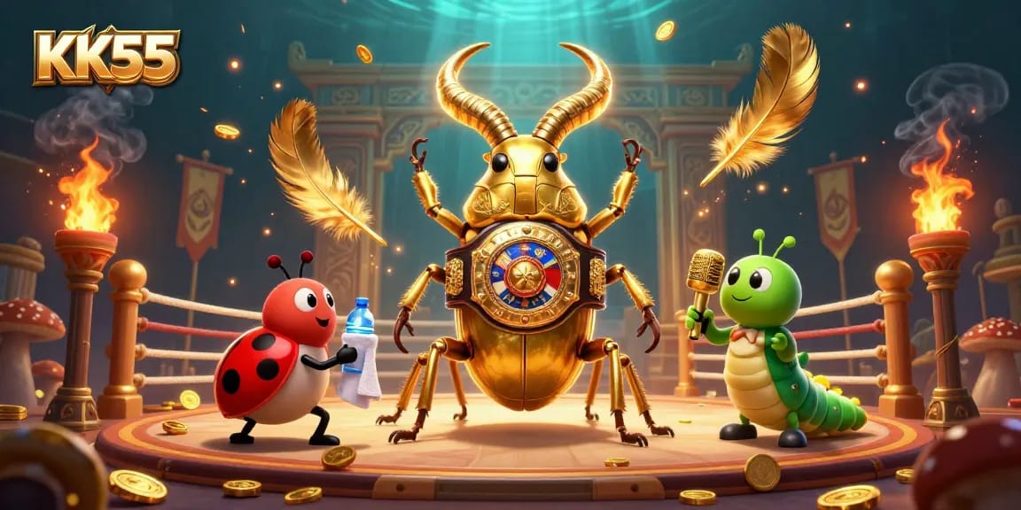 Experience exhilarating gaming action at KK55 with vibrant characters in a dynamic casino atmosphere.
