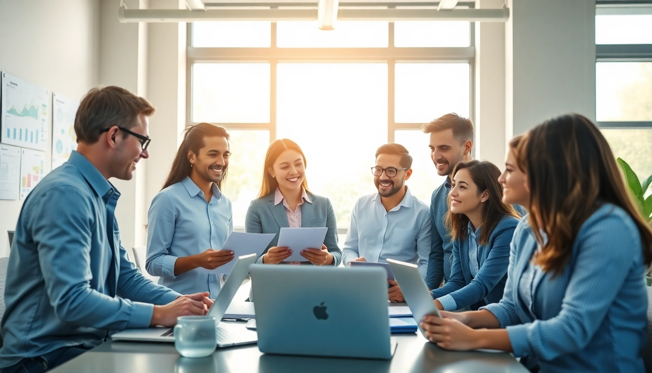 Collaborative workspace of a digital marketing agency Melbourne team engaged in strategy development.