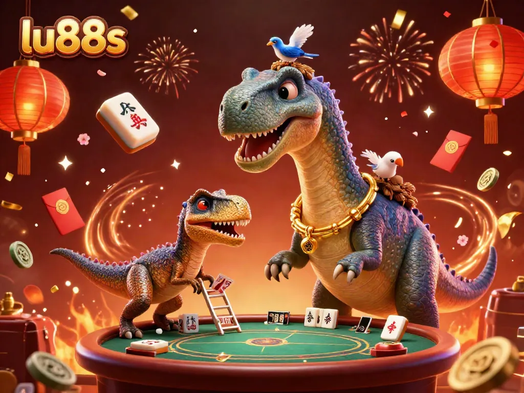 Engage the excitement of gambling with lu88s showcasing a vibrant casino scene with creative characters.