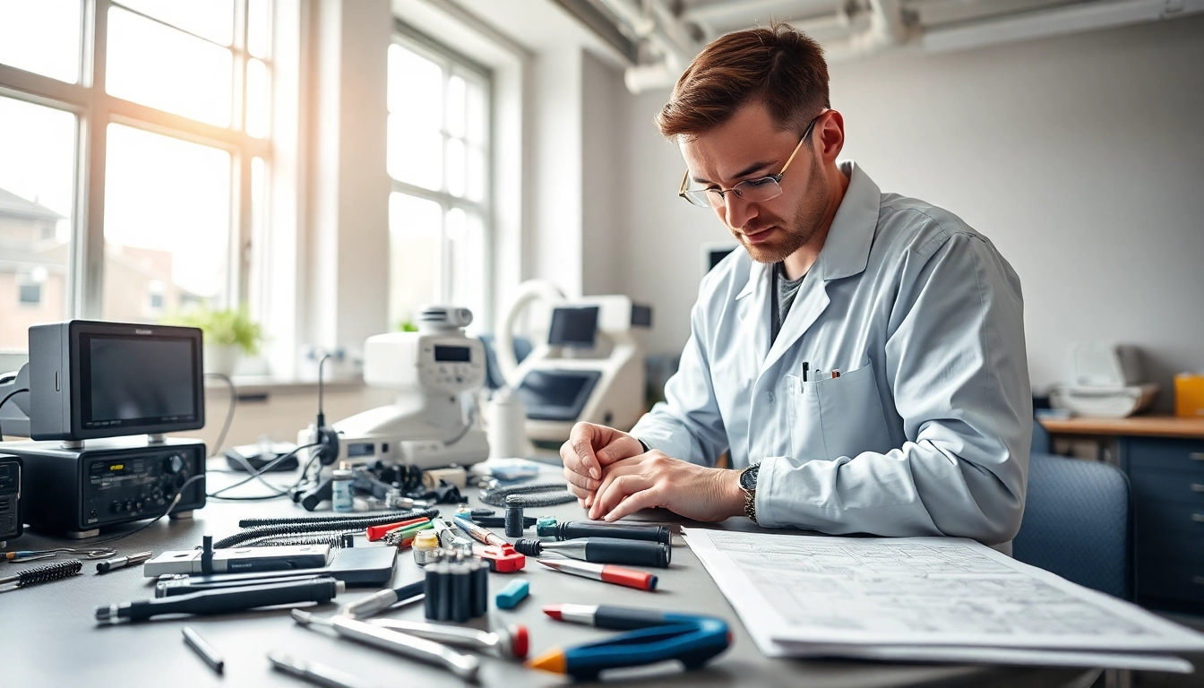 Riparazione biolife da parte di un tecnico professionista in un laboratorio attrezzato.