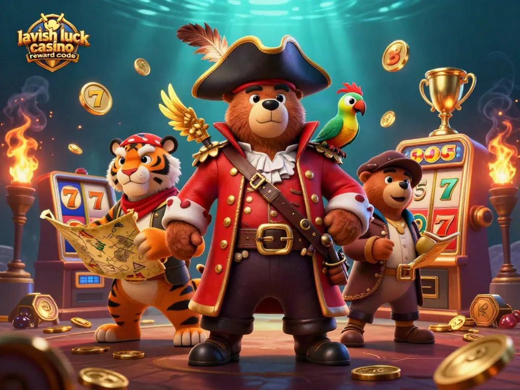 Experience the lavish luck casino reward code with exciting slot game elements and vibrant characters.