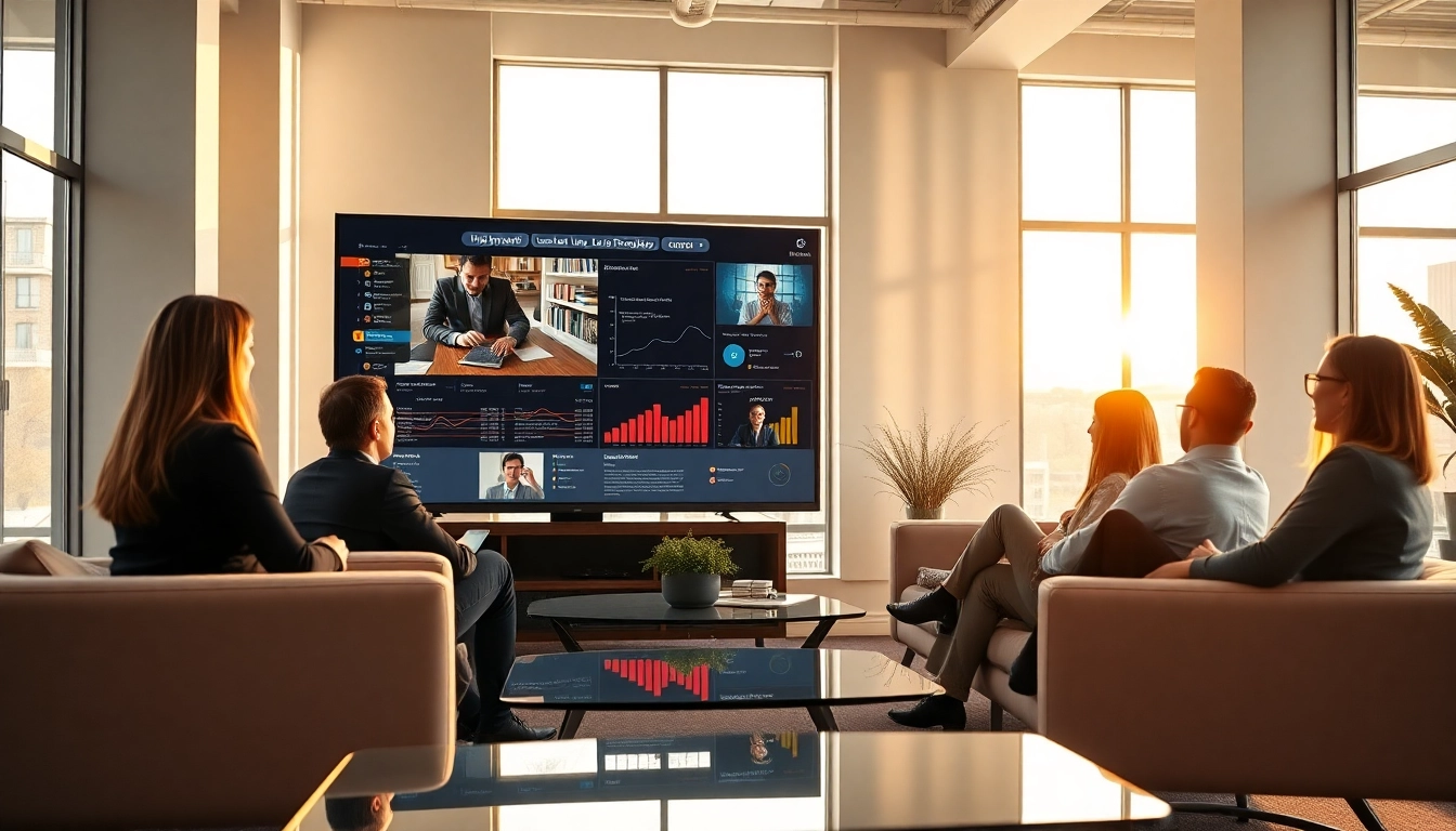Capture the essence of leased line Birmingham through a vibrant team collaboration scene in a modern office.