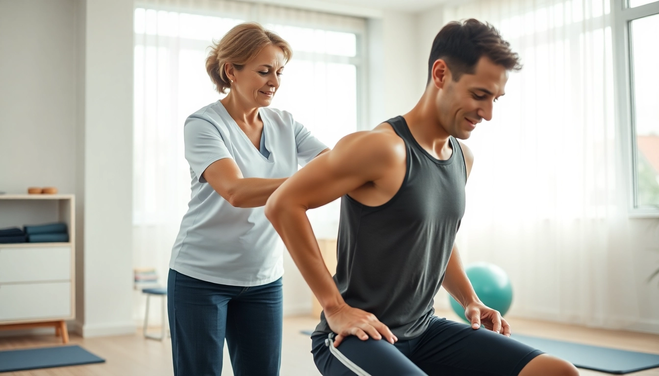 Engaging physiotherapy session demonstrating griesbach physiotherapy techniques for patient recovery.